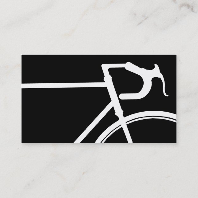 Black and white bicycle Business Card (Back)