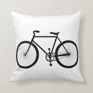 Black and white Bicycle Pillow