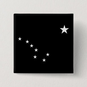 Black and White Big Dipper 2 Inch Square Button
