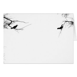 Black and White Bird Card