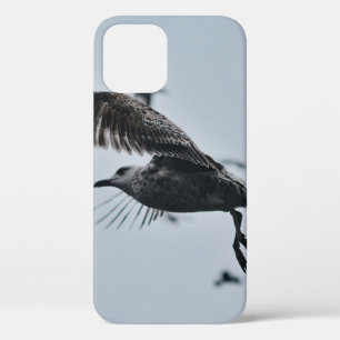 BLACK AND WHITE BIRD iPhone 12 CASE