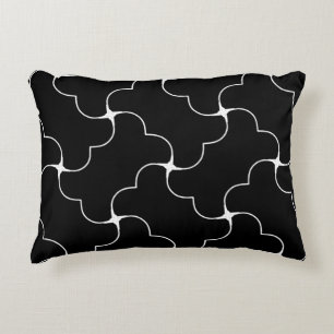 Black and White Biscuits Accent Pillow