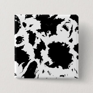 Black And White Blobs 2 Inch Square Button