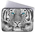 Black And White Blue Eyes Tiger Graphic
