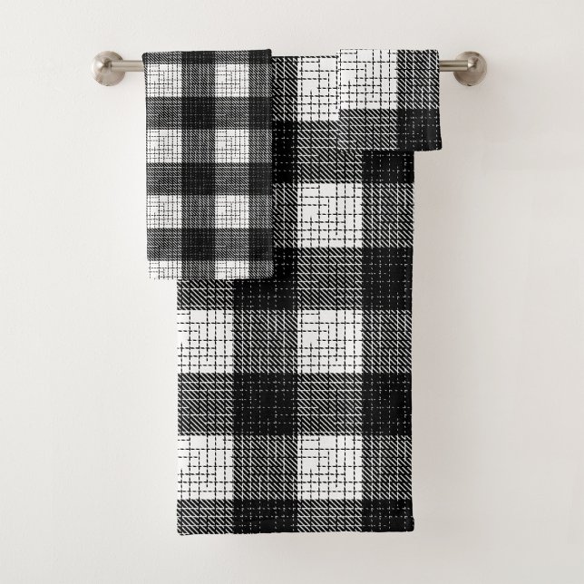 Black and White Bold Checkered Plaid Design  (Créateur téléchargé)