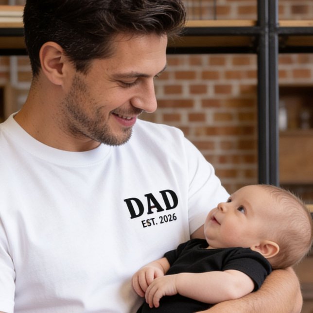 Black And White Bold Dad Established T-Shirt (Creator Uploaded)