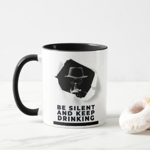 Black and White Bold Mafia Inside Bullet Hole Mug