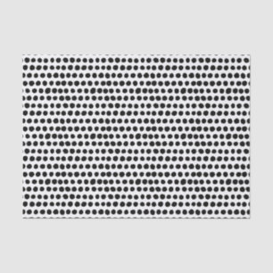 Black and White Bold Polka Dot pattern Tissue Paper
