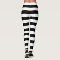 Black and white striped sales leggings