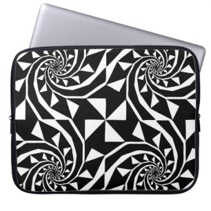 Black and white bord design, ornament art, home laptop sleeve