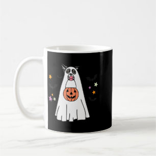Black And White Border Collie Dog Boo Halloween Coffee Mug