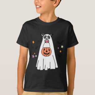 Black And White Border Collie Dog Boo Halloween T-Shirt