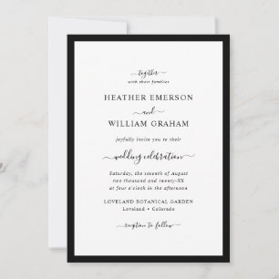 Black and White Border Invitation