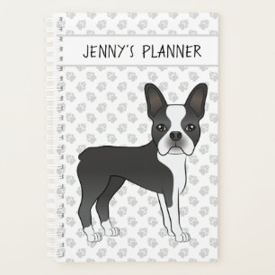 Black And White Boston Terrier Cartographie Chien 