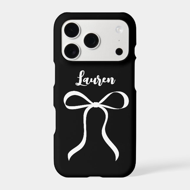 Black and White Bow Phone Case Script Name   (Verso)