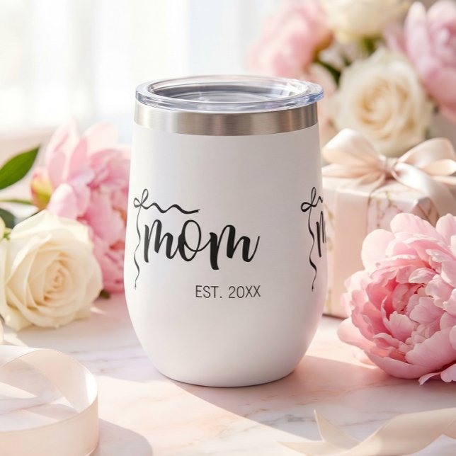 Black and White Bow Script Mom Established Elegant (Creator Uploaded)