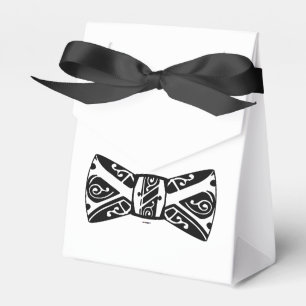 Black and White Bow Tie Favor Box