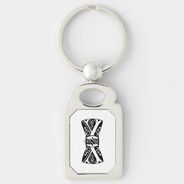 Black and White Bow Tie Keychain (Front)
