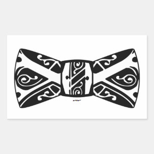 Black and White Bow Tie Sticker