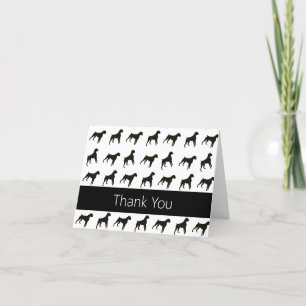 Black and White Boxer Dog Business Merci Notes