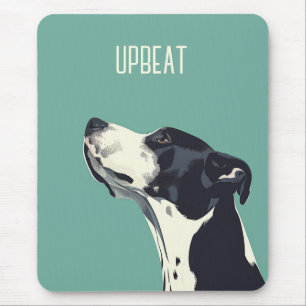 Black and White Boxer Mouse Pad