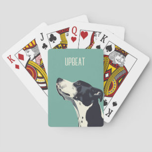 Black and White Boxer Playing Cards