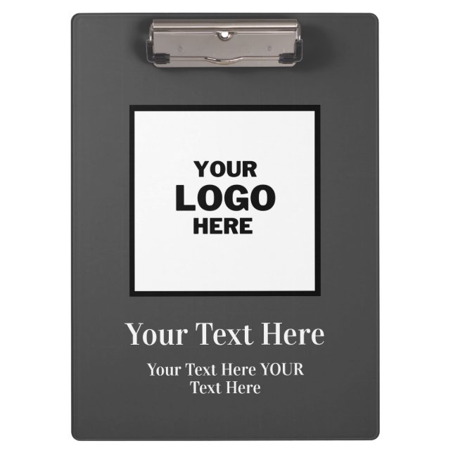 Black and White Branded logo  Clipboard (Front)