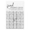 Black and White Bridal Shower Guest Bingo Game