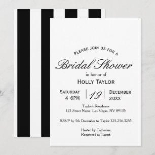 Black and White Bridal Shower Invitation