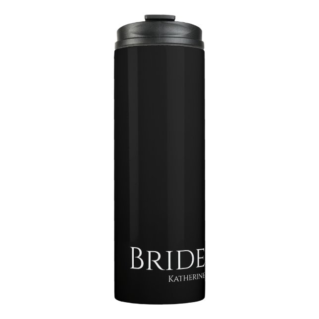 Black and White-Bride- Thermal Tumbler (Front)