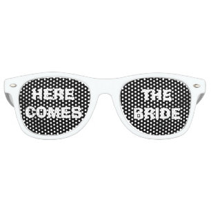 Black and White Bride's Party Eye Glasses