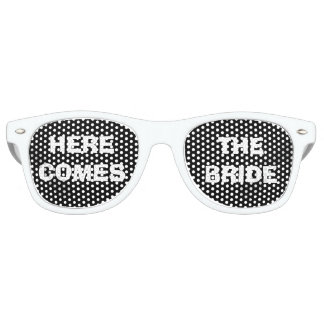 Black and White Bride's Party Eye Glasses