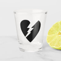 Black and White Broken Heart Vector Art
