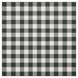 Black and White Buffalo Check Fabric