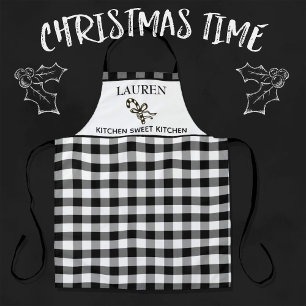Black and White Buffalo Check Sweet Kitchen Apron