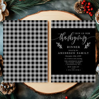Black And White Buffalo Check Thanksgiving Dinner