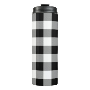 Black and White Buffalo Check Thermal Tumbler