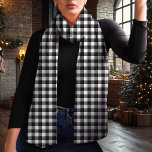 Black and White Buffalo Plaid Christmas Scarf<br><div class="desc">Add a touch of classic charm to your winter wardrobe with this black and white buffalo plaid Christmas scarf. Featuring a timeless chequered pattern, this lightweight chiffon scarf is perfect for layering and brings a cozy, rustic feel to your festive attire. Whether for a holiday gathering or as a thoughtful...</div>