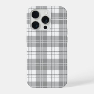 Black and White Buffalo Plaid iPhone 15 Pro Case
