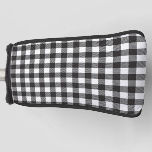 Black and White Buffalo Plaid Putter Cover