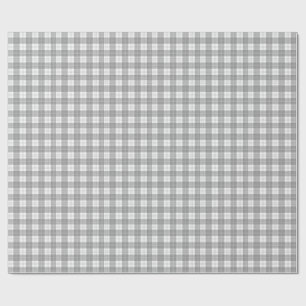 Black and White Buffalo Plaid Wrapping Paper