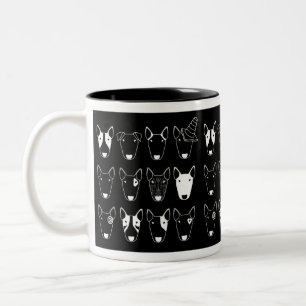Black and White Bull Terrier Mug (Multibull Line)