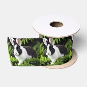 Black And White Bunny Rabbit, Satin Ribbon