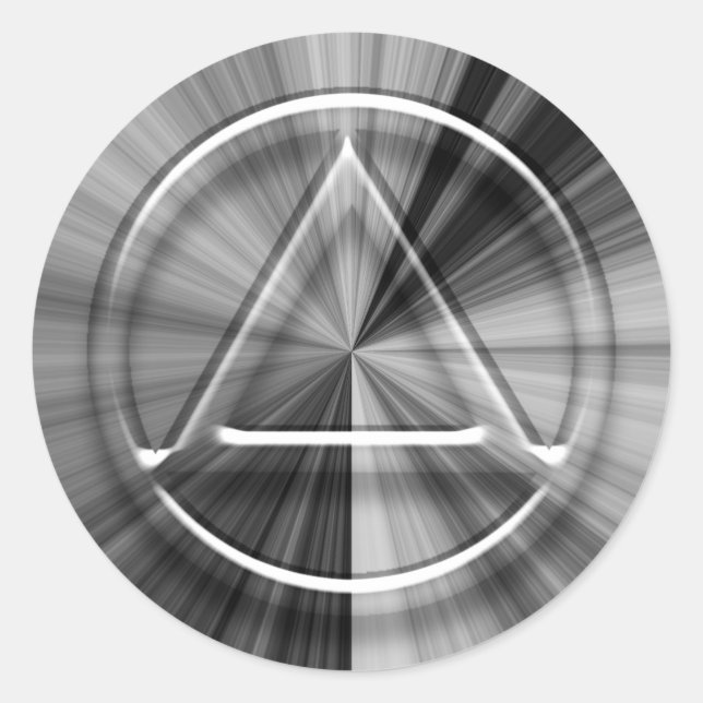 Black and White Burst Recovery Sobriety Sticker (Front)