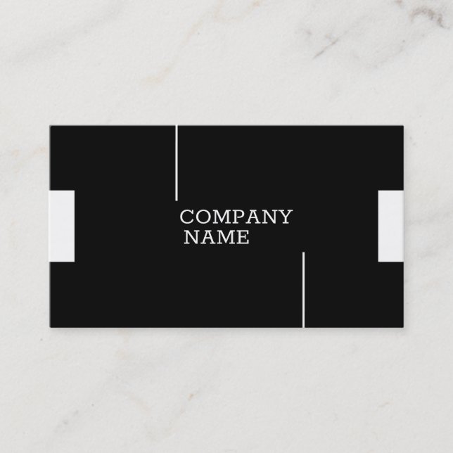 Black And White Business Card (Front)