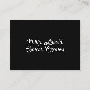 Black And White Business Card