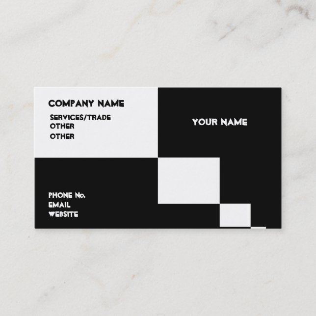 Black and White business card (Front)