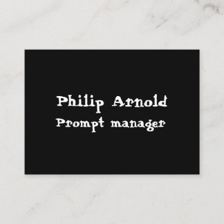 Black and White Business Card