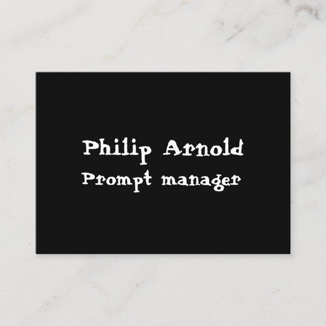 Black and White Business Card (Front)