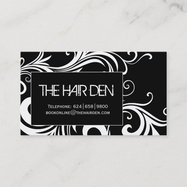 Black and White Business Cards (Front)
